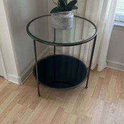Metal Glass Side Table