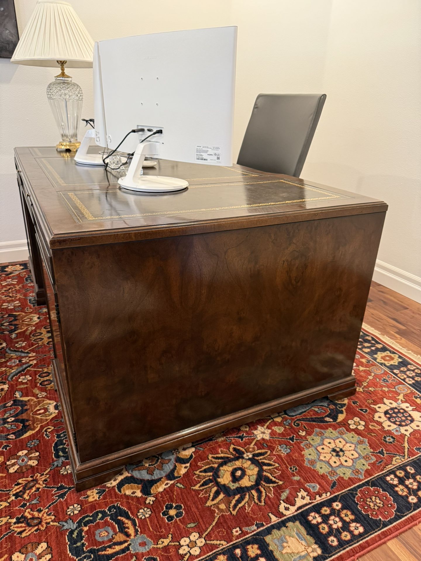 Drexel Heritage Executive Black Walnut Partner Desk