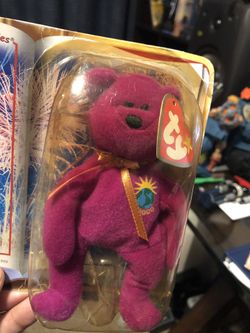 Millenium the bear! Rare!! Mint condition! Yellow bubble!