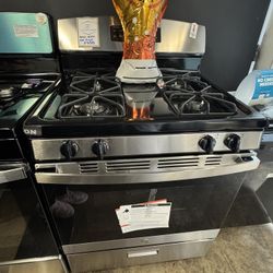 GE Gas Stove In Stainless Steel 💙👔