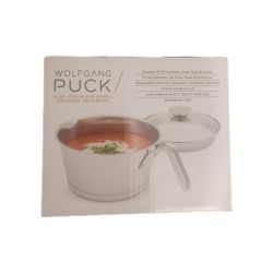 Wolf Gang Puck  Stainless Steel Covered Sauce Pan 