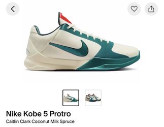 Nike Kobe 5 Protro Caitlin Clark Coconut Milk Spruce