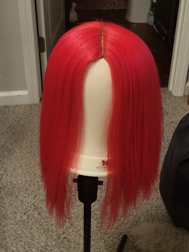 Cute Fusia/Pink Synthetic Wig 15.00 Cash Firm