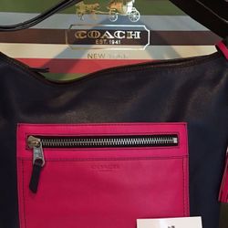 @@Coach @@ Brand New LARGE Authentic Coach 19979 LEGACY LARGE COLOR BLOCK LEATHER 