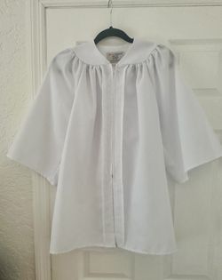 Kids White Graduation Gown 