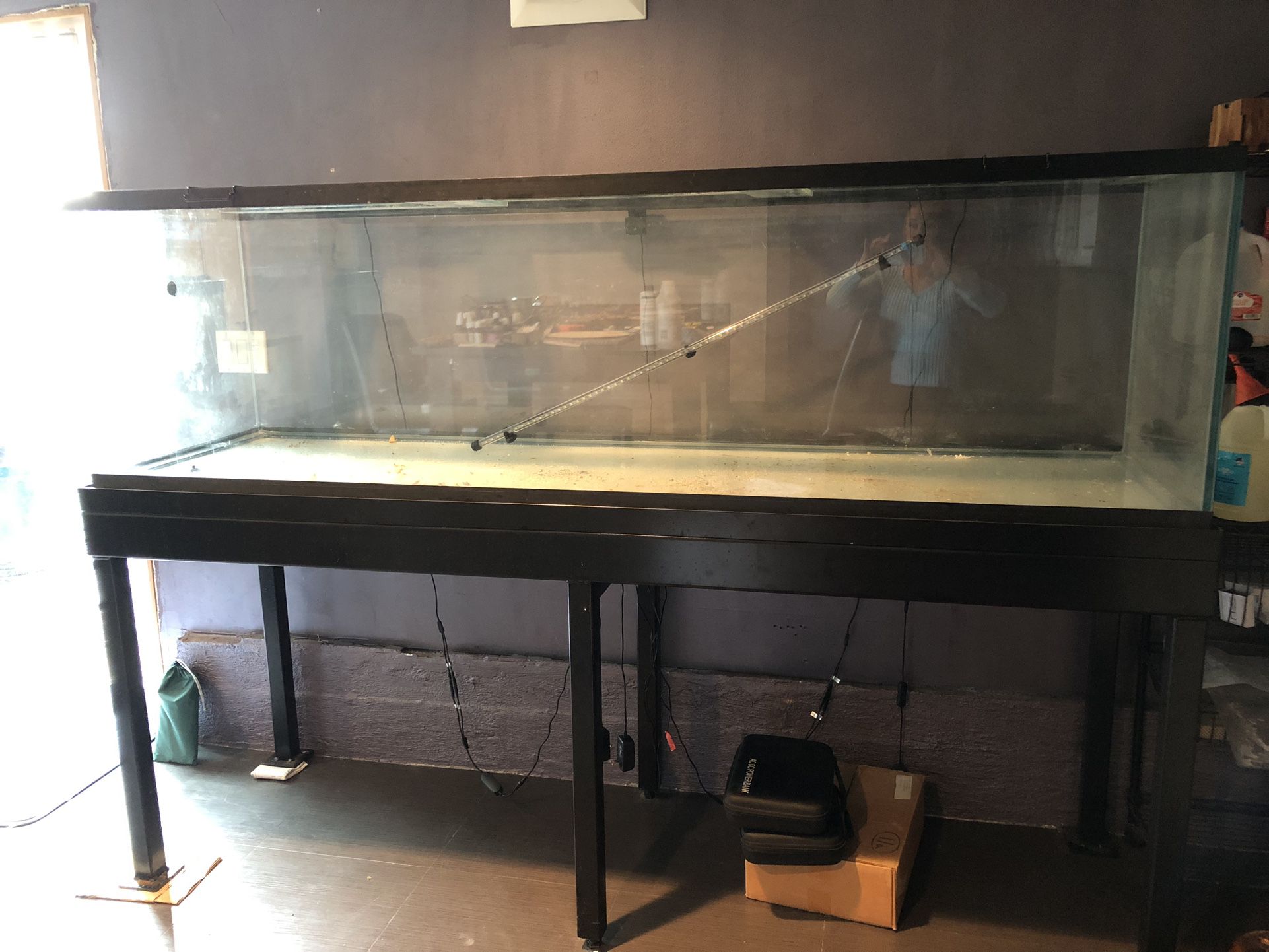 Large Aquarium With Powder Coated Steel Stand