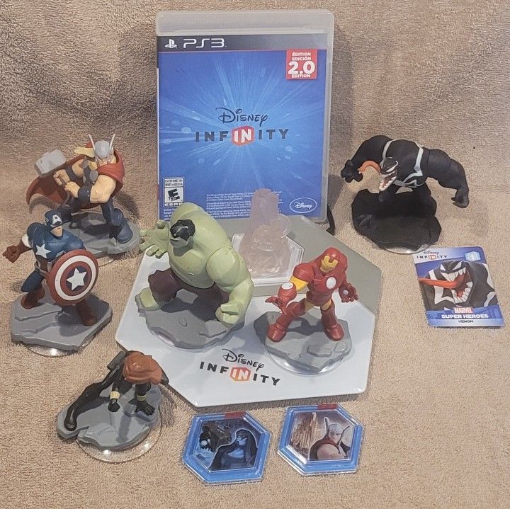 DISNEY INFINITY 2.0 AVENGERS on PS3 * POWER PLATFORM VIDEO GAME DISK SANDBOX MARVEL SONY PLAYSTATION