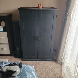 Black Ikea Computer Or Storage Cabinet 