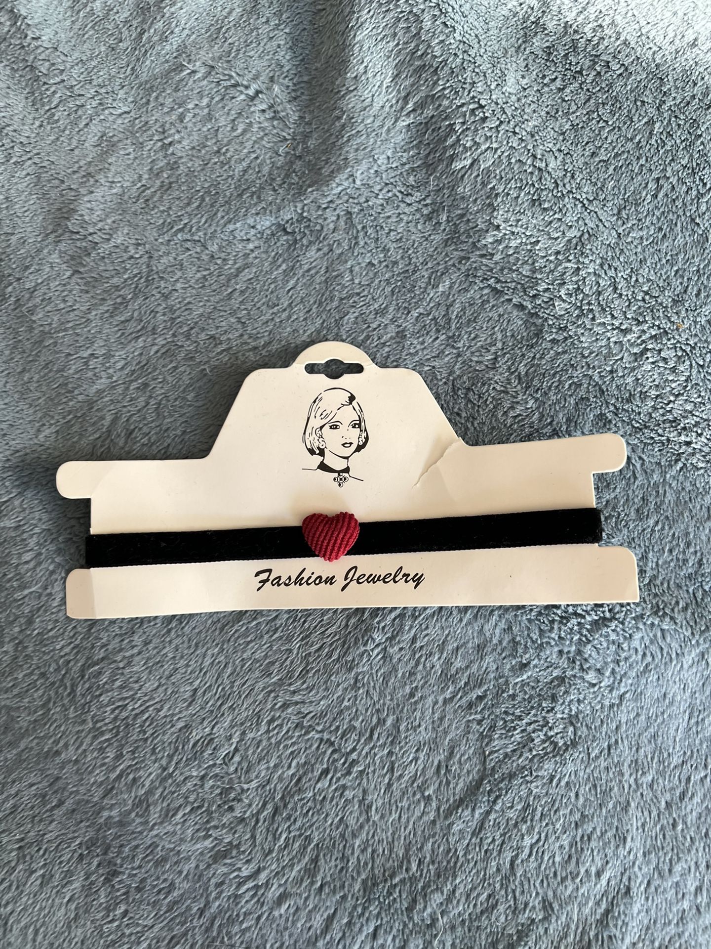 Korean Fashion Jewelry Black And Red Heart Choker