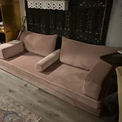 Moroccan Couch, Pink Velvet