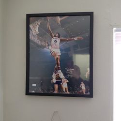 Dr. J signed poster