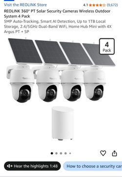 Solar powered security cameras (set of 4/new unopened)