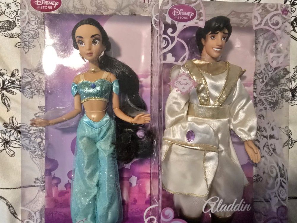 Disney Aladdin And Jasmine Dolls