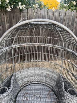 Patio egg wicker chair