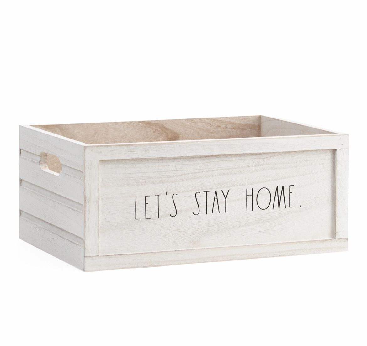 Rae Dunn Let’s Stay Home Wood Crate