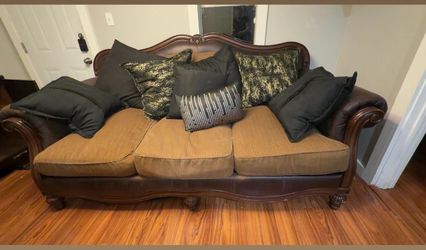 Claremore Antique Sofa & Loveseat Set – Traditional Style by Ashley