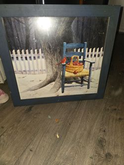 Framed Winter Cardinal Wall Art Print