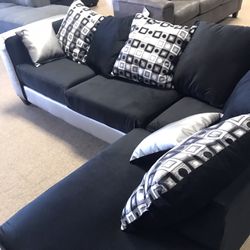 Stunning Black Sectional On Sale