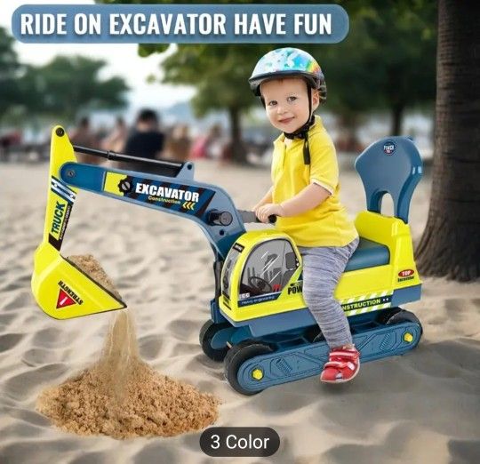 Brand new in box 📦 Excavator vehicle toy with push handle