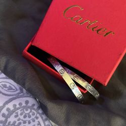 Cartier Love Bracelet (Silver) Size 16