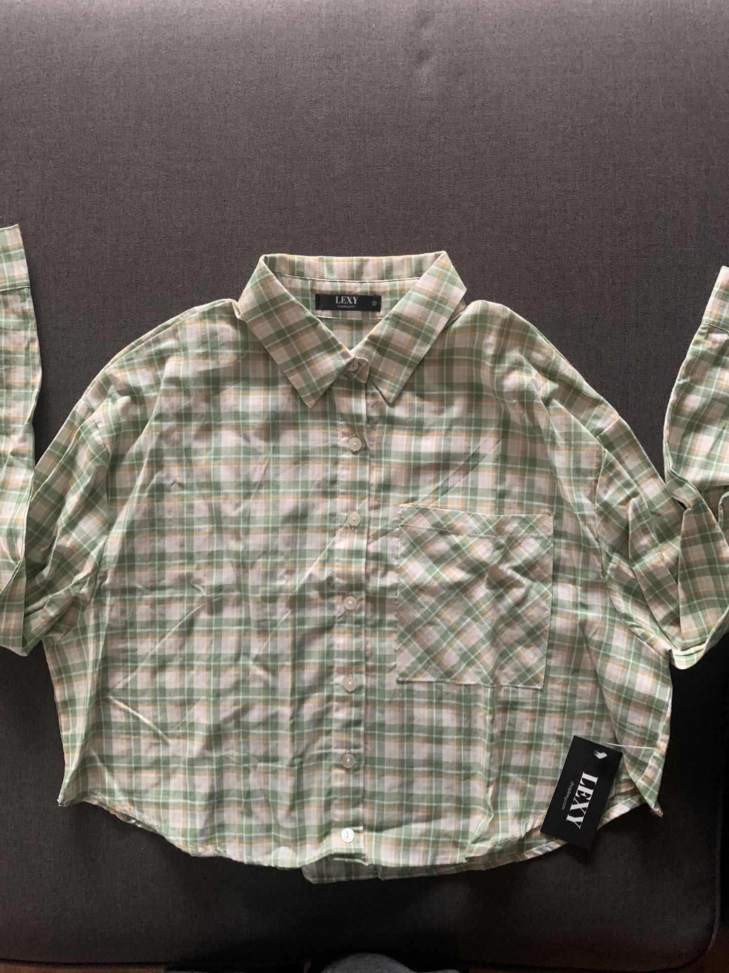 Size Small NWT Lexy Long Sleeve Plaid Women’s Shirt With Front Buttons
