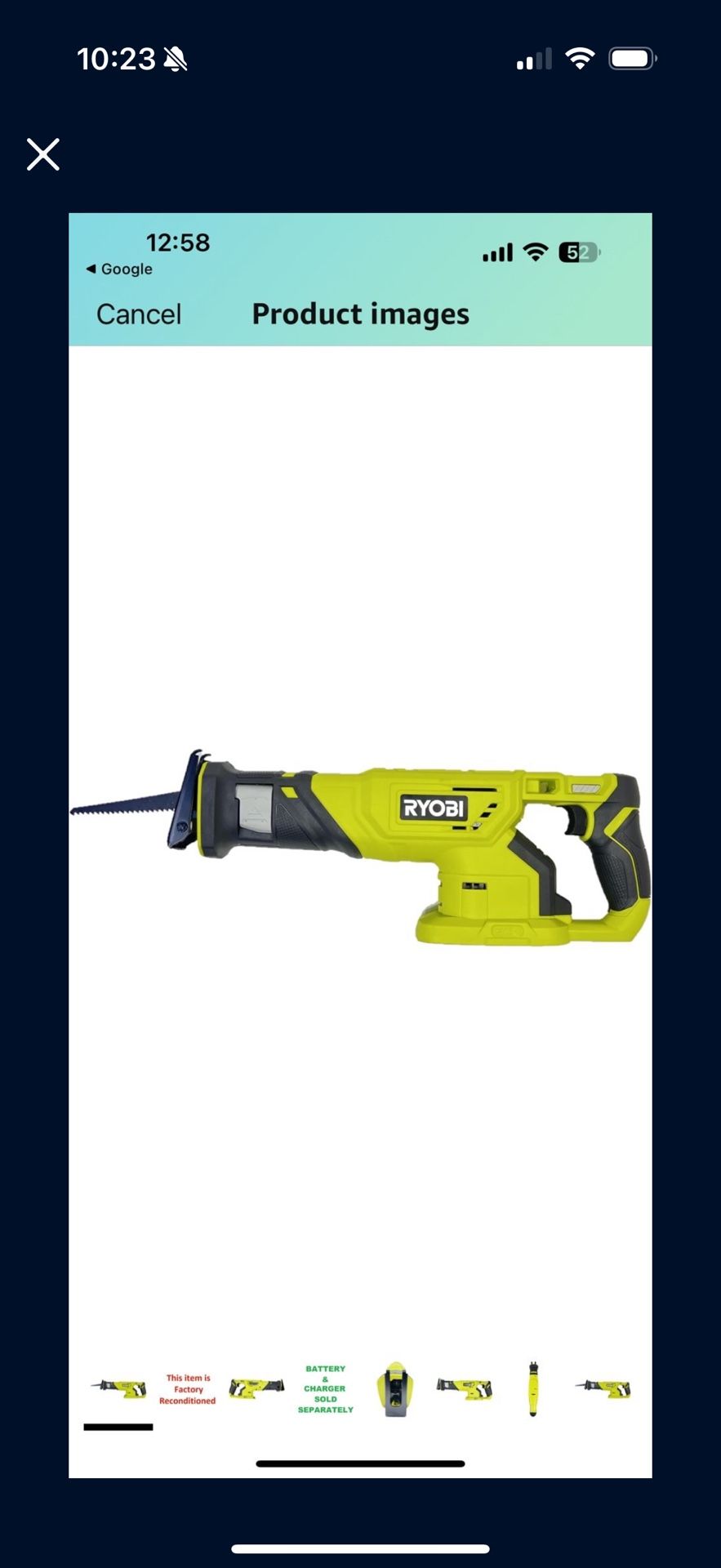 New,RYOBI 18-Volt Cordless Reciprocating Saw