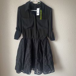 Brand new womans Sam Edelman brand black long sleeve dress up for sale 