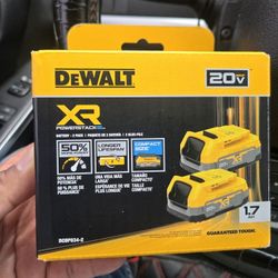 Dewalt 20v Power Stack XR 1.7 Batteries Brand New Price For Two Batteries 