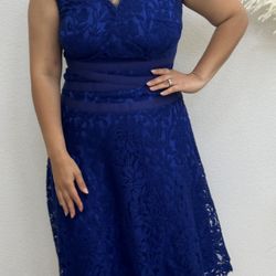 Lace Dress Royal Blue 
