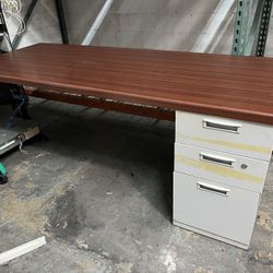 Free Desk With File Cabinet. High Quality 72x30 Top