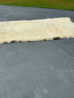 Cream Shag Area Rug