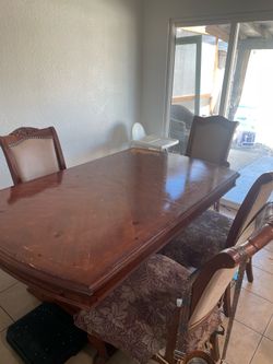 Free table and 6 chairs read description