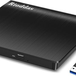 External CD Drive USB 3.0 Portable CD DVD +-RW Drive DVDCD ROM Rewriter Burner Writer Compatible with Laptop Desktop PC Windows Mac Pro MacBook