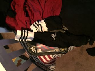 Black and red adidas socks