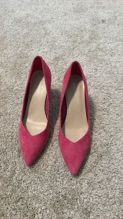 Marc Fisher Pink Suede Pointed-Toe Pumps
