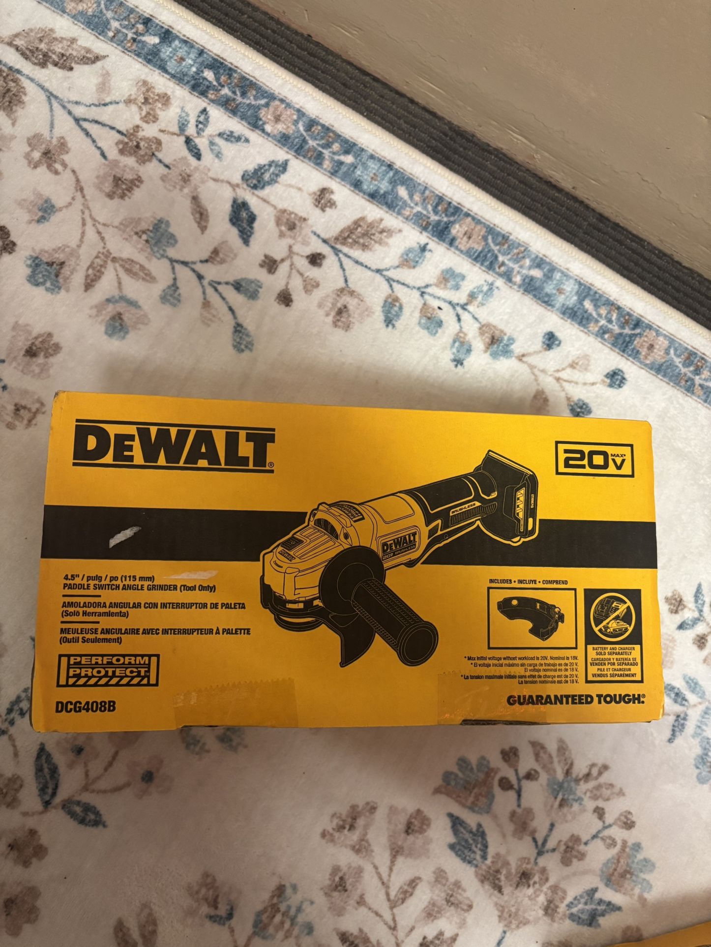 Dewalt 20V Max Paddle Switch Angle Grinder