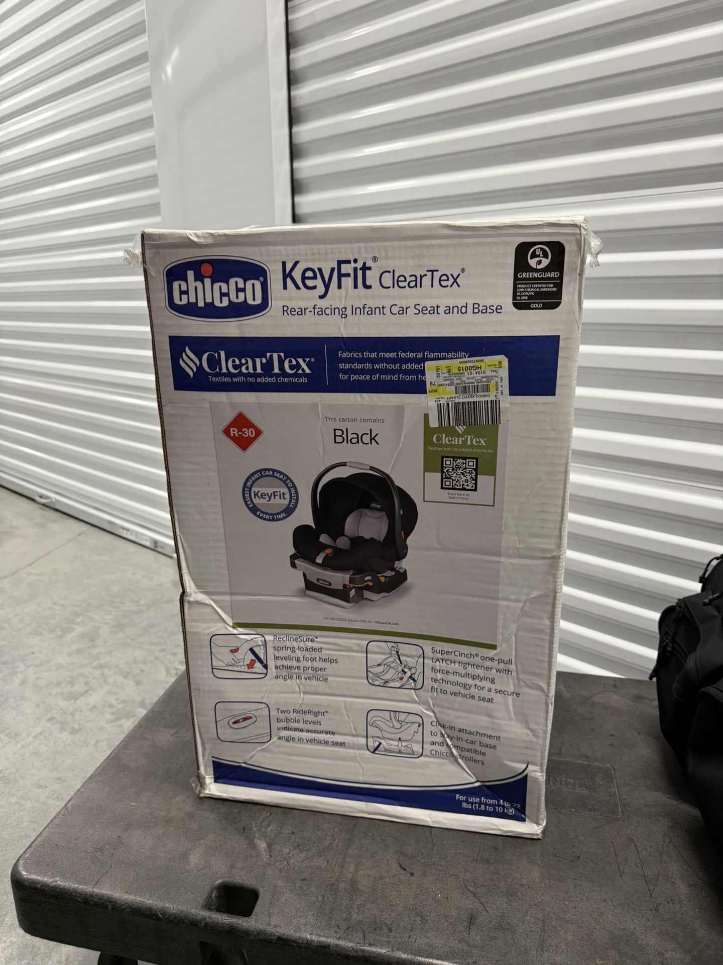 Chicco KeyFit ClearTex Infant Car Seat - Black ( New )