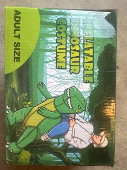 Disfraz Inflable de Dinosaurio Verde T-Rex para Adulto - Halloween - Nuevo