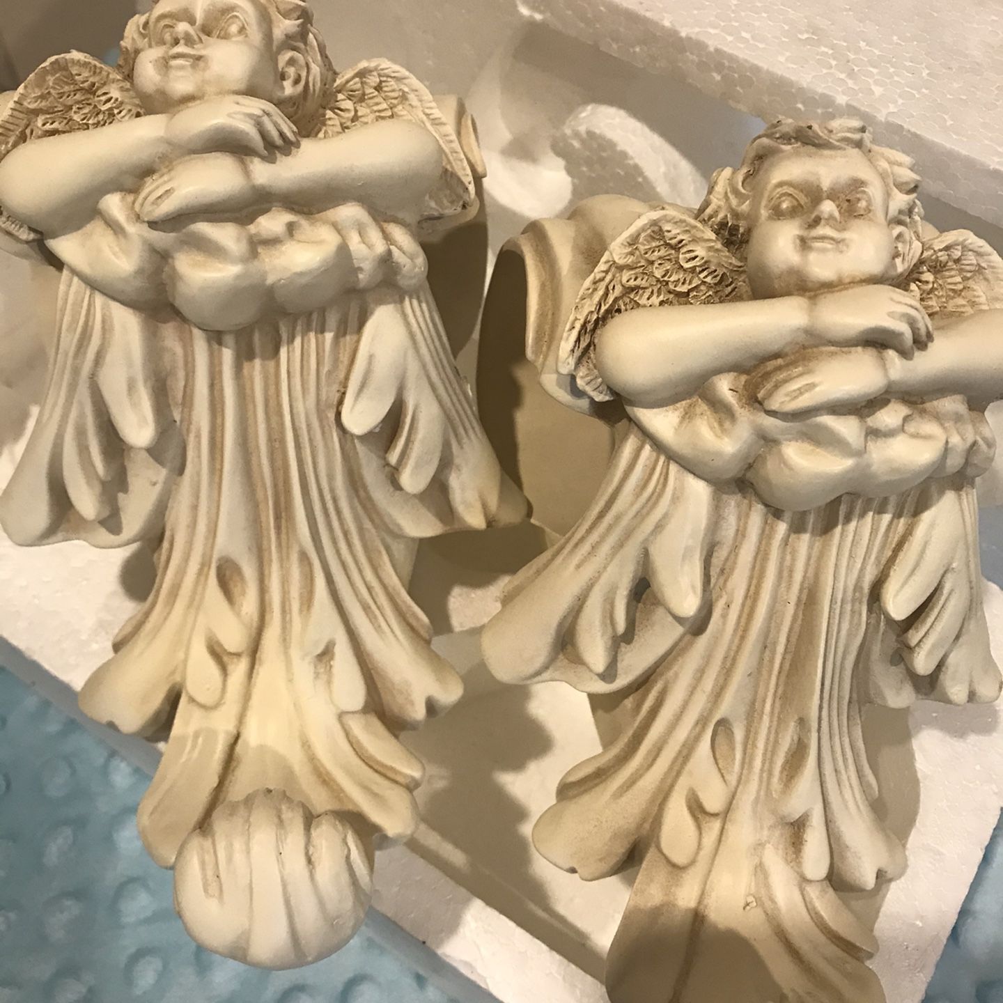 Vintage Cherub/Angel Drapery Sconces