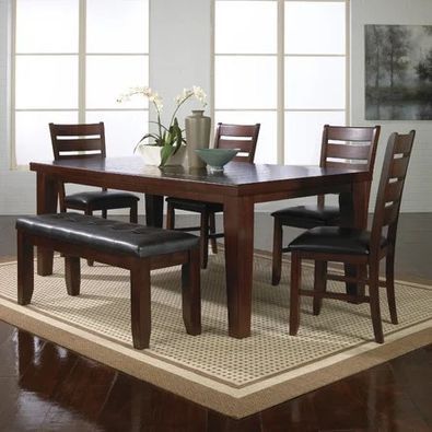 Expandablew dinning table and chairs and bench
