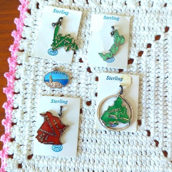 Sterling Silver Canadian Province Charms 