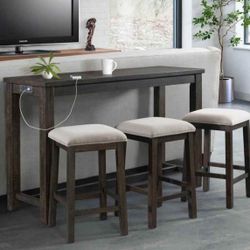 Picket House Furnishings Stanford Occasional Bar Table Single Pack (Table + Three Stool 