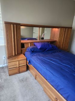 Wall Unit Bed Set - Queen Size