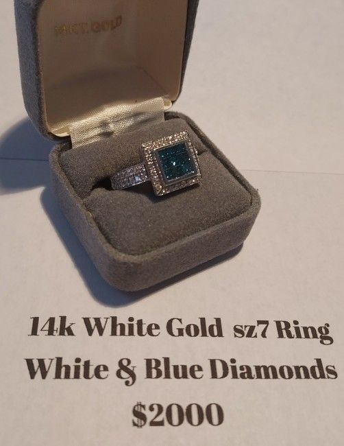14k White Gold Diamond Ring