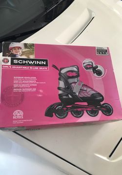 Schwinn girls adjustable in line skates - Fits youth sizes 5 6 7 8