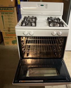 Whirlpool 30” Gas Range Stove/Oven - 4 Burner - Fully Working - White