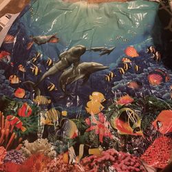 Shower curtain and three piece bedroom set