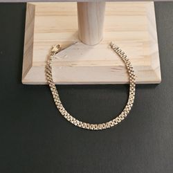 14k Gold Bracelet 7.5 Inch