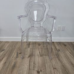 Princess Arm Chair/Clear Transparent Vanity Armchair