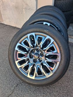 2025 OEM ORIGINAL TAKEOFFS GMC YUKON DENALI ULTIMATE 22 INCH HAVE TPMS SENSORS TIRES 90 % DOT 3024 $ 1995 FIRM.